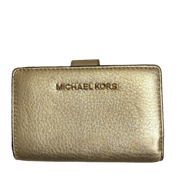 Michael Kors Handbags - Michael kors gold leather wallet